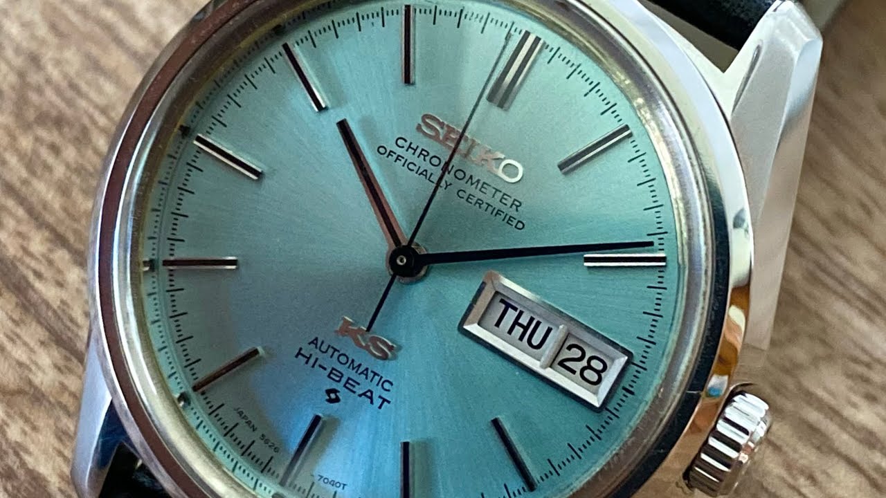 Vintage July 1971 Blue King Seiko Officially Certified Chronometer