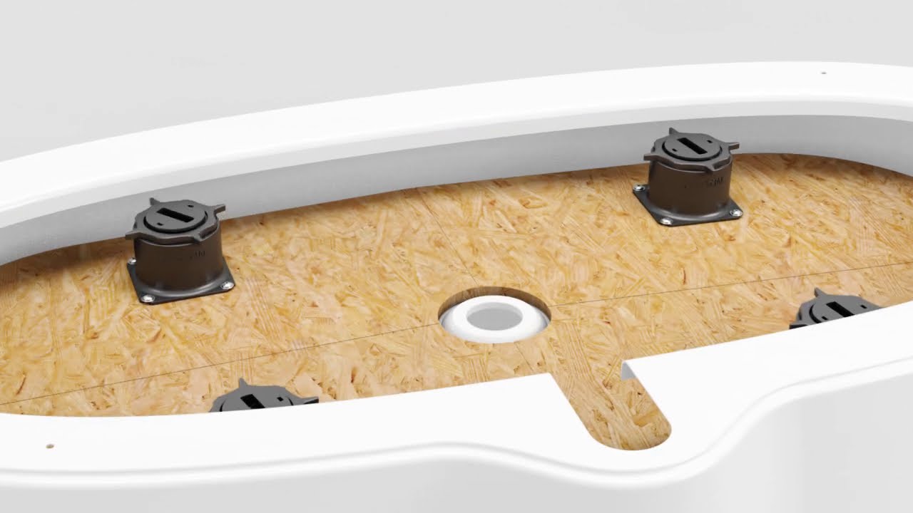 Jazz F 66 x 36 Acrylic Freestanding Center Drain Bathtub in White