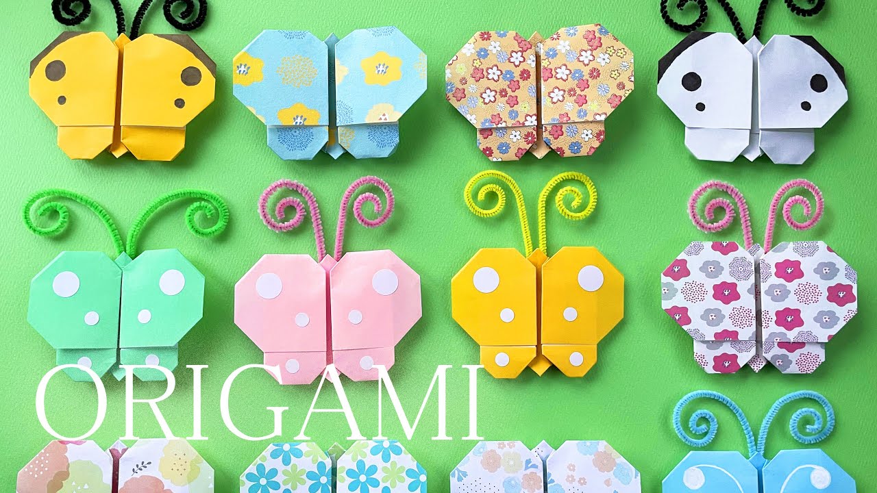 Spring Origami] How to fold a butterfly with audio commentary