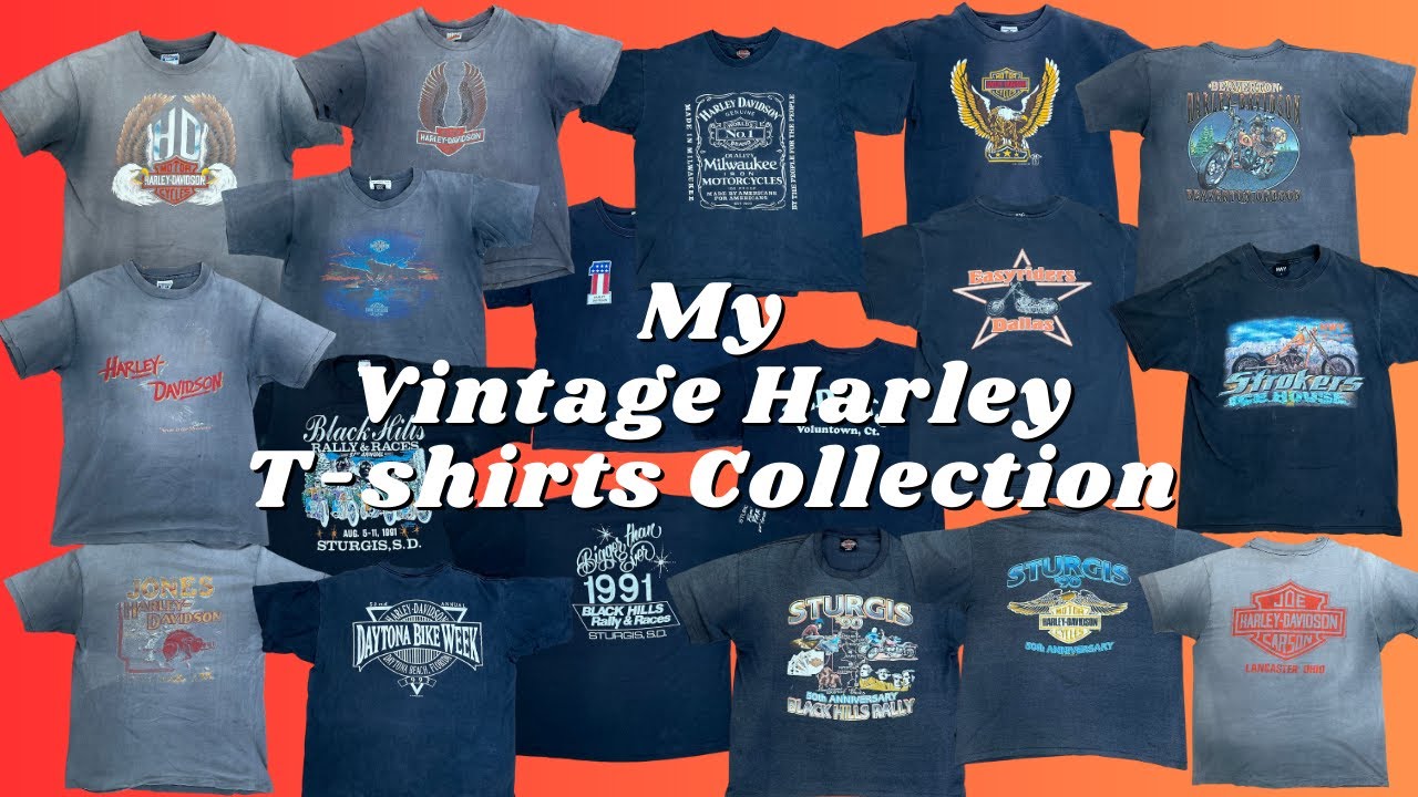 My top 10 Harley Davidson vintage t-shirts! - YouTube