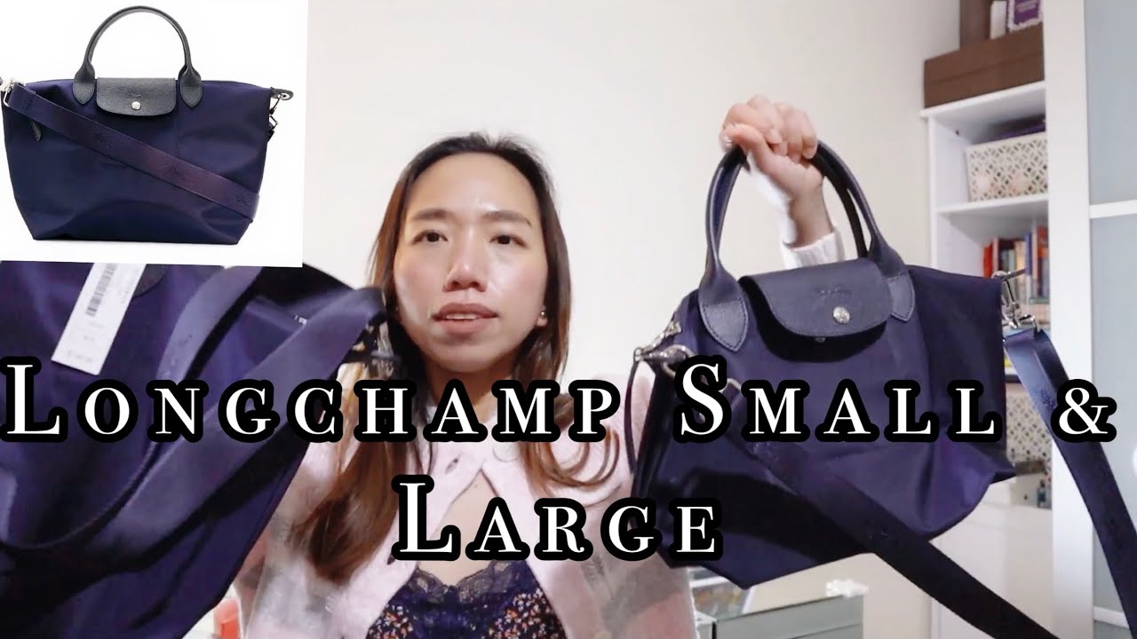 Longchamp Neo Small Top Handle bag and Large Comparison - YouTube