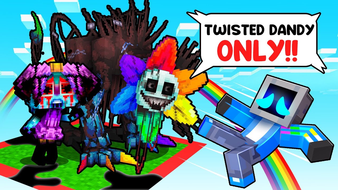 Locked on ONE CHUNK with TWISTED DANDY WORLD in Minecraft! - YouTube