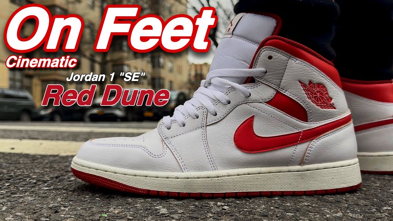 Jordan 1 Mid “SE” Dune Red - On Feet - YouTube