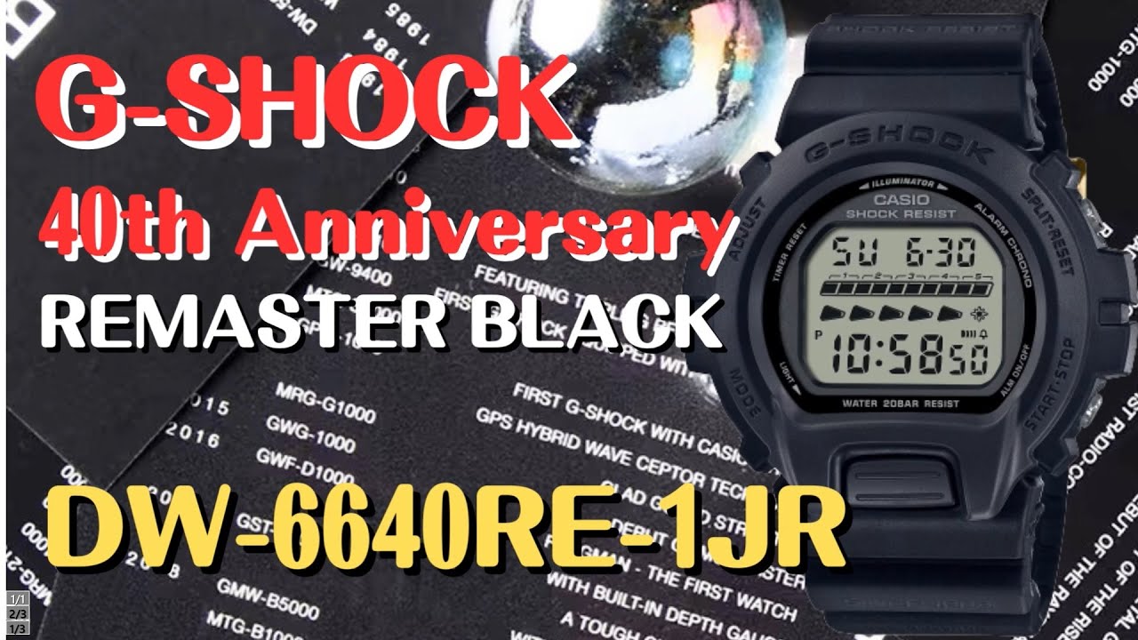G-SHOCK DW-6640RE-1JR デジタル腕時計 メンズ 40th Anniversary