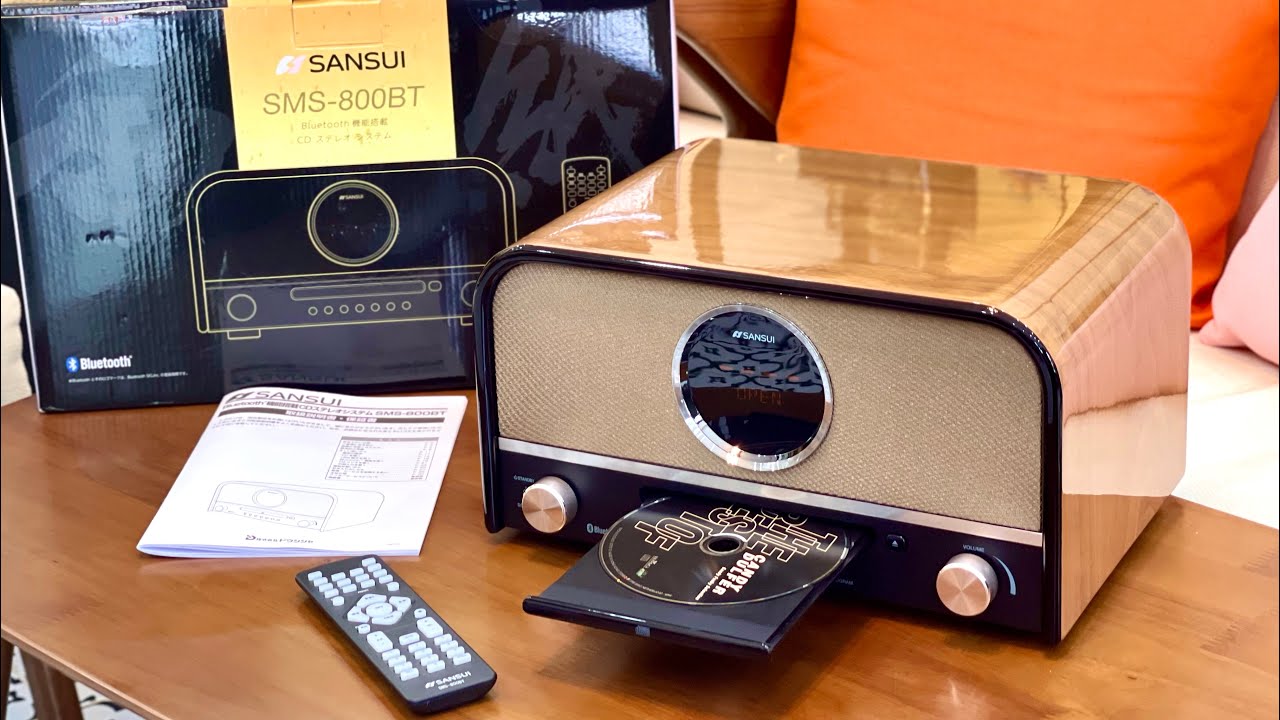 SANSUI CDプレーヤー Bluetooth対応 SMS-800BT 【公式通販】
