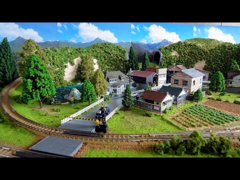 ミニジオラマ 田舎の風景 - YouTube
