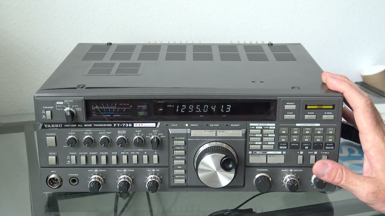 Yaesu FT-736 From Japan, 50/144/430/1296MHz - YouTube