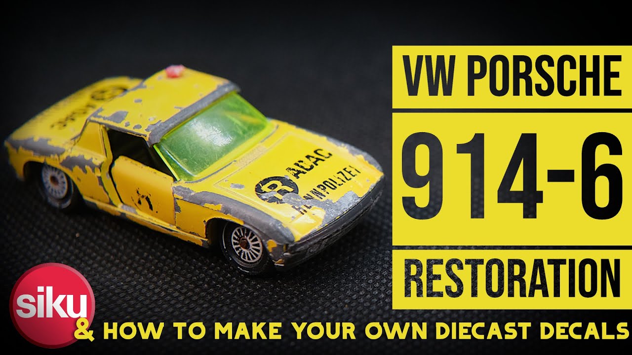 SIKU restoration: V312 VW Porsche 914-6 – How to create decals for