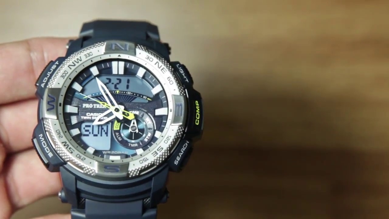 Casio Protrek PRG-280-2 *UNBOXING, sensor & Light demo - YouTube
