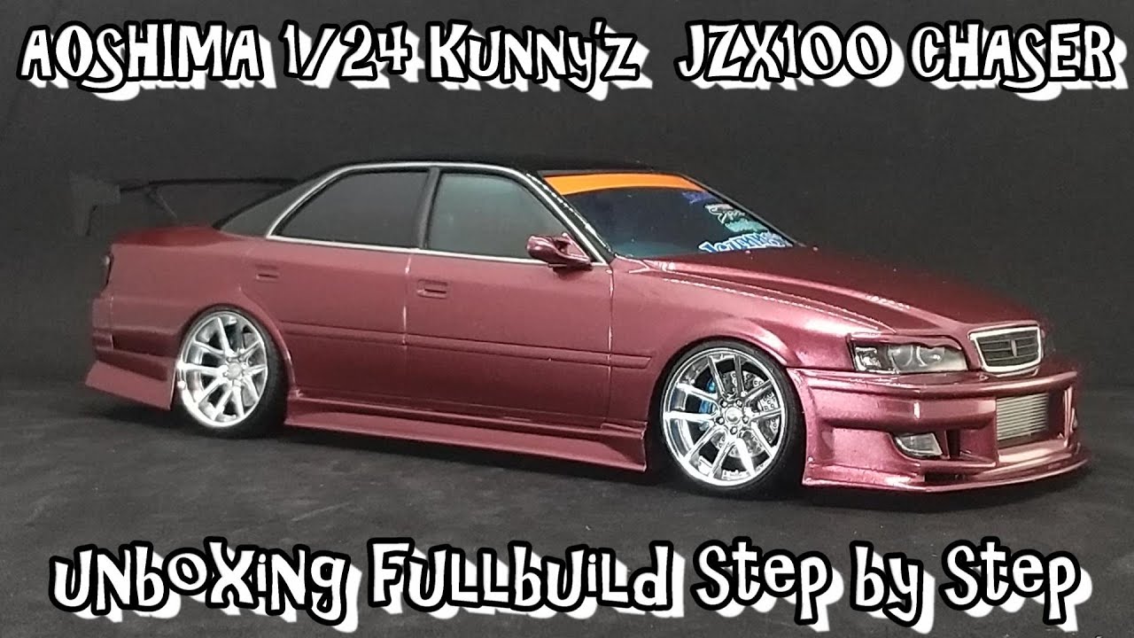 Scale Car Plastic Model AOSHIMA 1/24 Kunny'z JZX100 CHASER Tourer