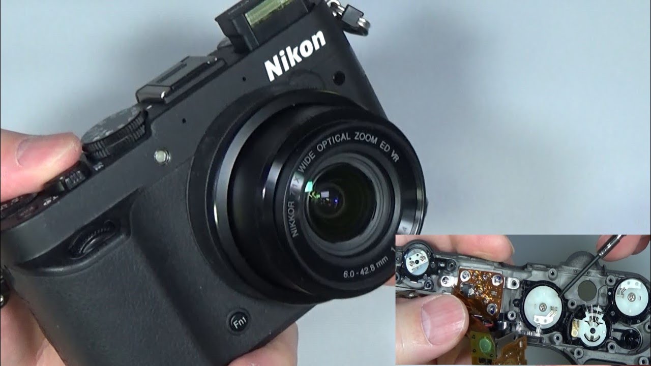 Disassembly and repair of a junk camera - Nikon COOLPIX P7700