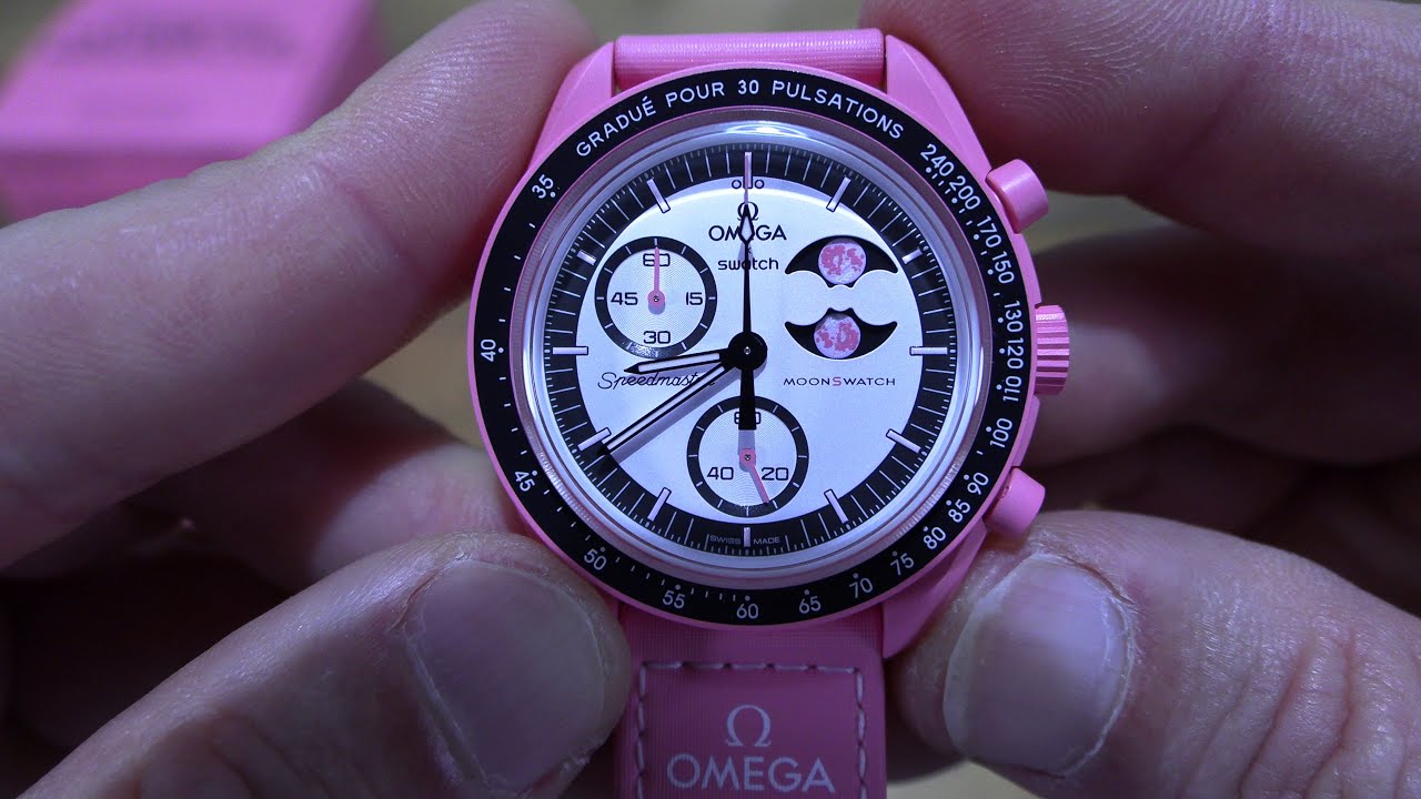 Swatch BIOCERAMIC MOONSWATCH MISSION TO THE PINK MOONPHASE - YouTube