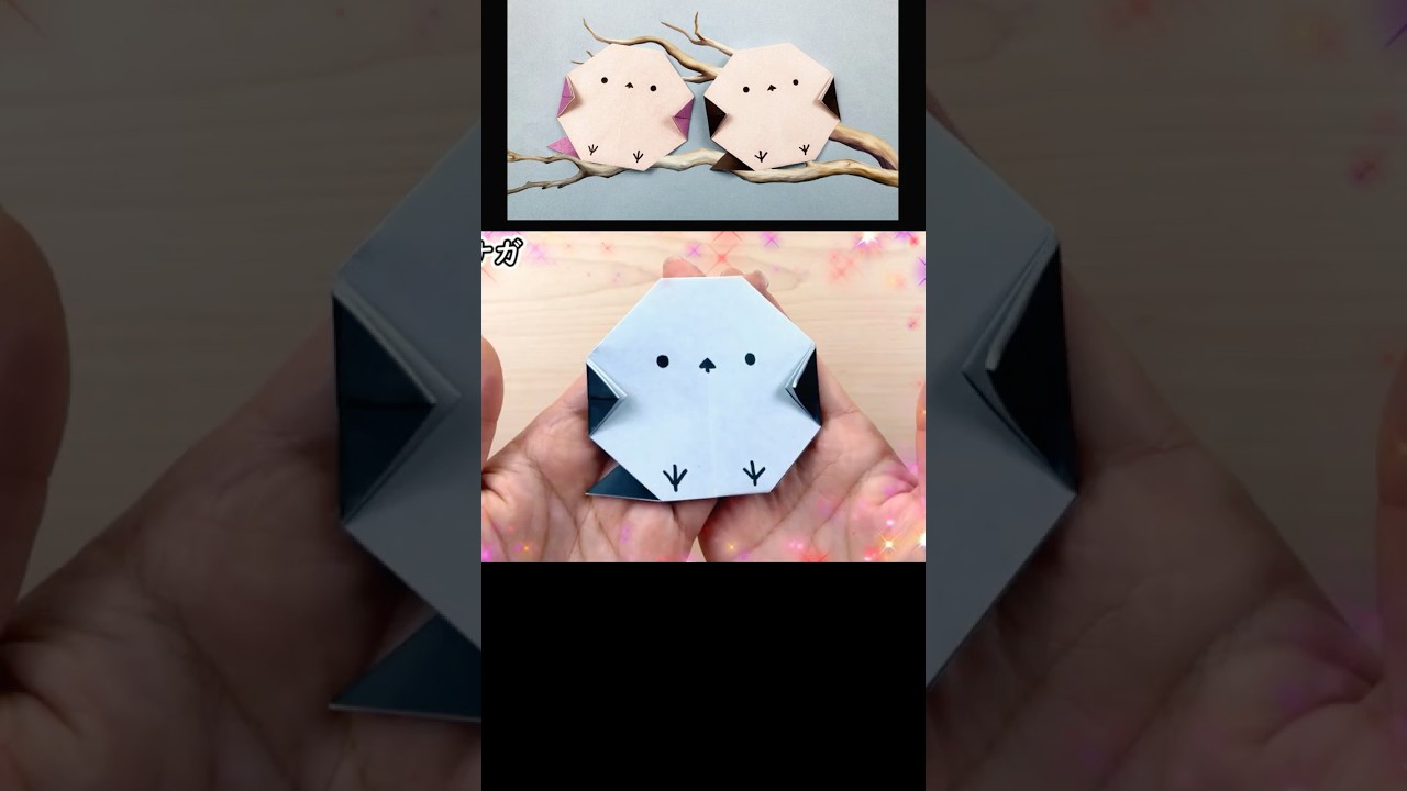 折り紙】簡単‼シマエナガ✨How to make Long-tailed Tit#鳥#とり#bird