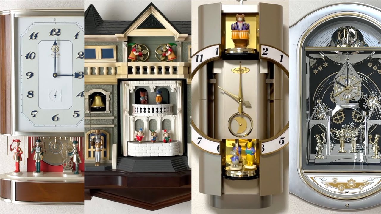 からくり時計集#3 シチズン/リズム時計 意外性からくり時計 - YouTube