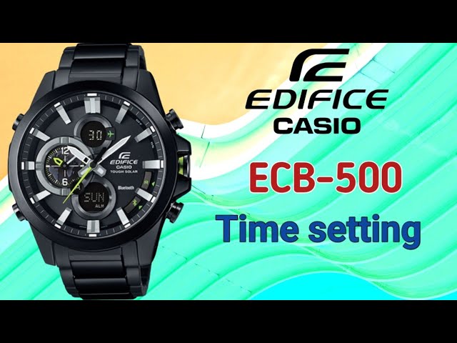 How to set time on Casio Edifice ECB-500 | Module 5427 - YouTube
