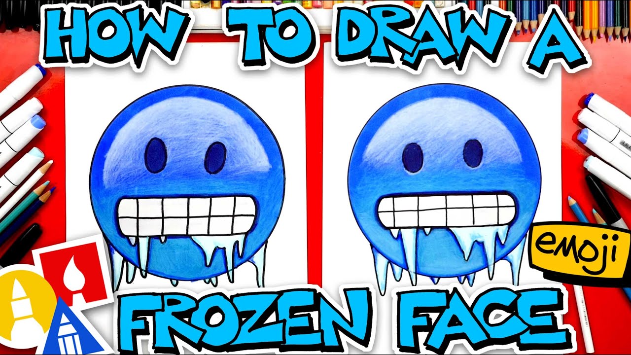 🥶 How To Draw The Frozen Face Emoji 🥶 - YouTube