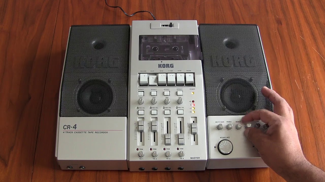 KORG CR-4 4 TRACK CASSETTE TAPE RECORDER DEMO - YouTube