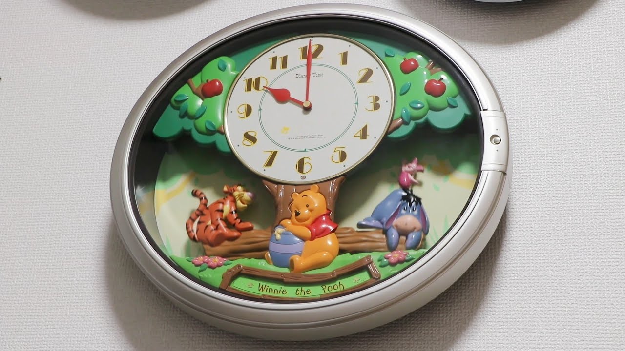 Disney Time くまのプーさん メロディ時計 FW517S - YouTube