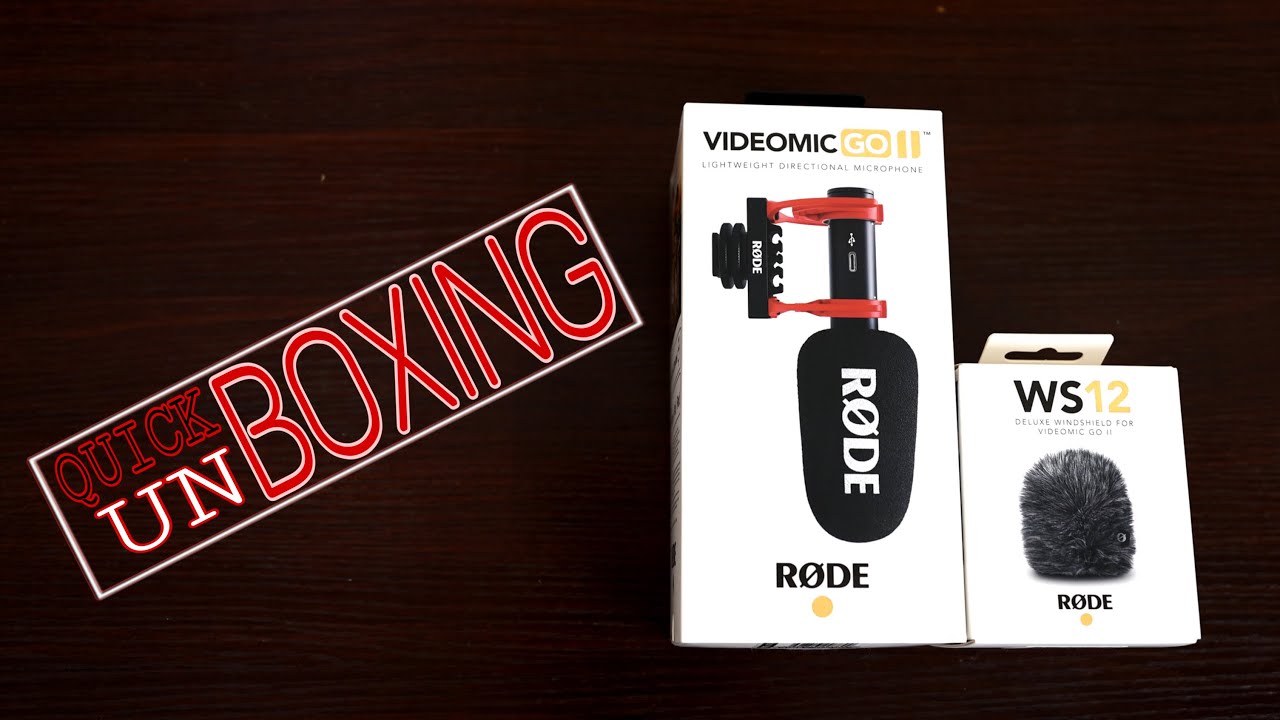 RODE VIDEOMIC GO II + RODE WS12 Windshield | Quick Unboxing - YouTube