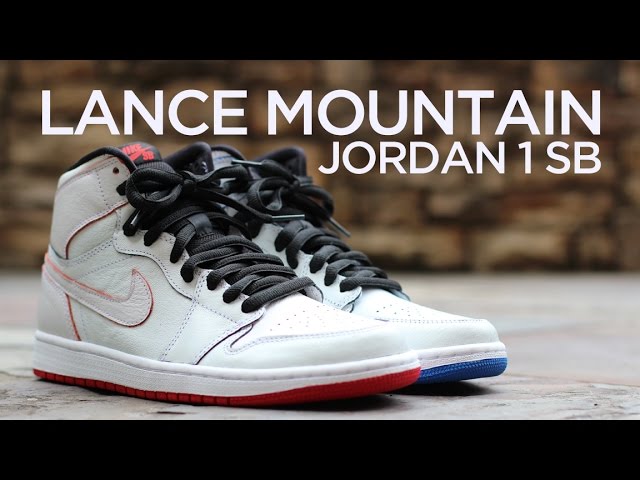 Closer Look: Lance Mountain x Jordan 1 SB - White - YouTube