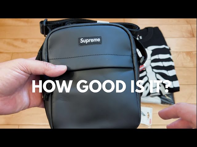 OPENING Supreme Leather Shoulder Bag, Hanes Bones Thermals