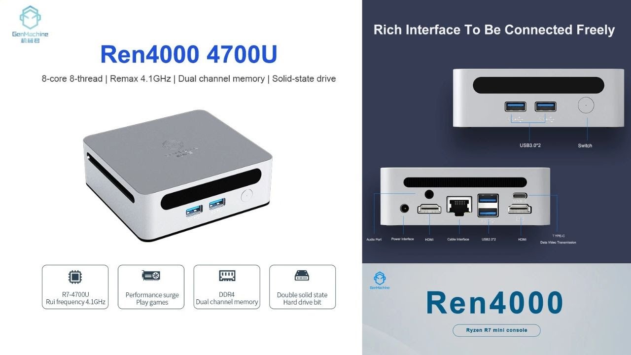 2025 GenMachine Mini PC Review 🔥– Ryzen 7 4700U BEAST in a Tiny