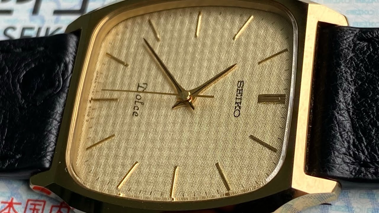 Vintage 1999 Seiko Quartz 7741-5100 Dolce Tungsten Carbide Case w