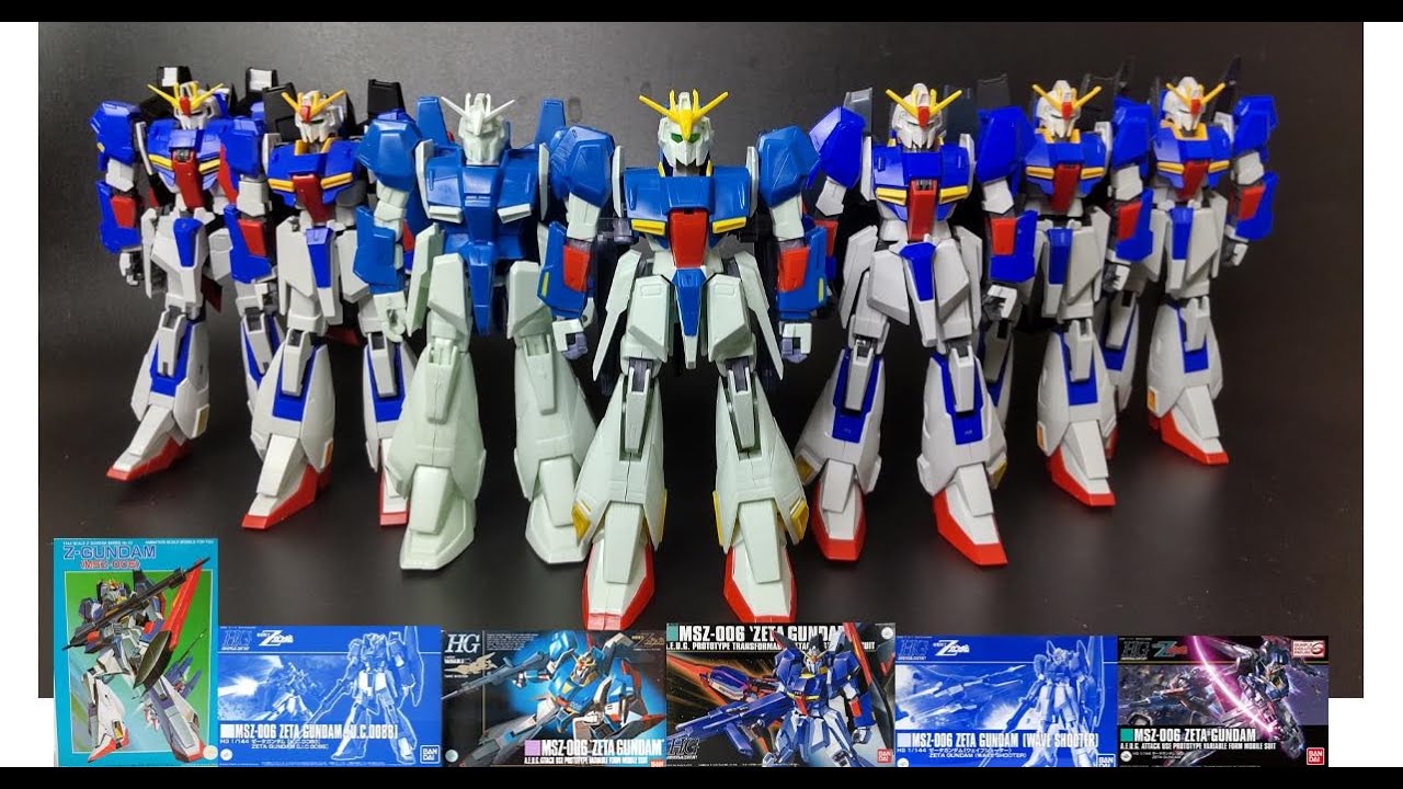Comparing all the 1/144 Z Gundam kits, focusing on the original HG