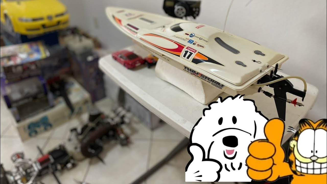 Old Kyosho Twin Storm 800 speed boat 🚤 - YouTube