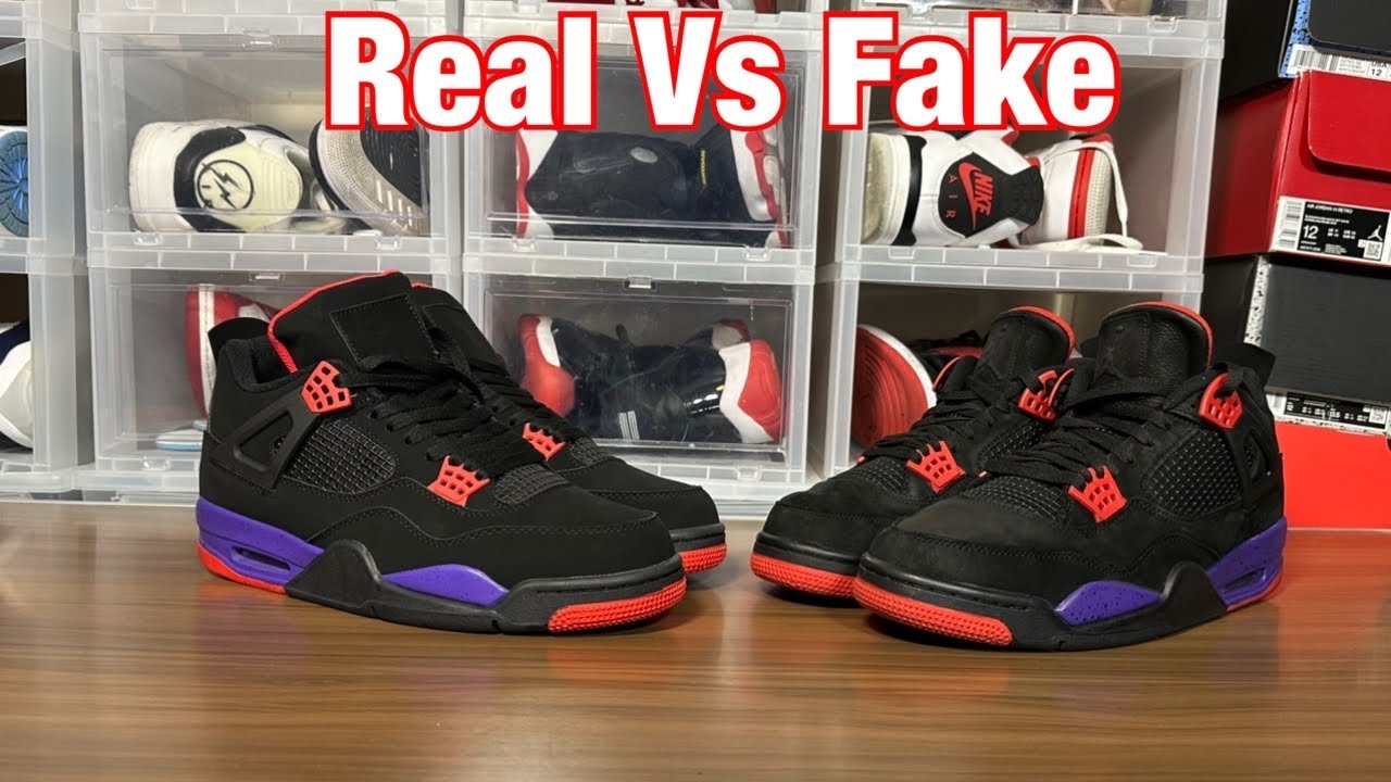 Air Jordan 4 Raptors 2018 Real Vs Fake Review - YouTube