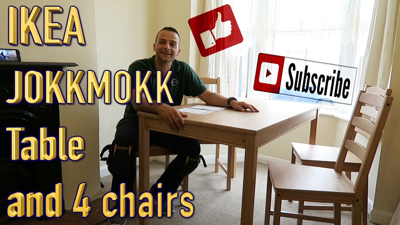 IKEA JOKKMOKK kitchen table and 4chairs. - YouTube