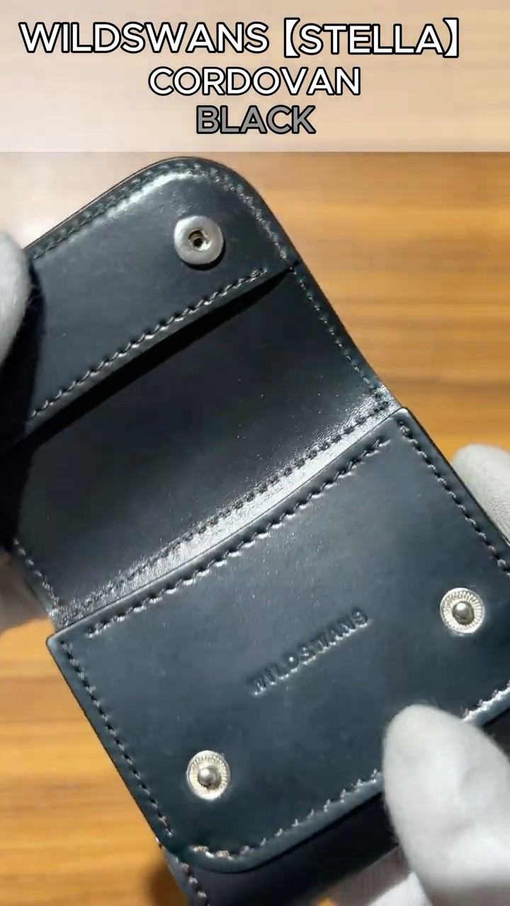 WILDSWANS STELLA シェルコードバン ミニ財布（ブラック） - YouTube