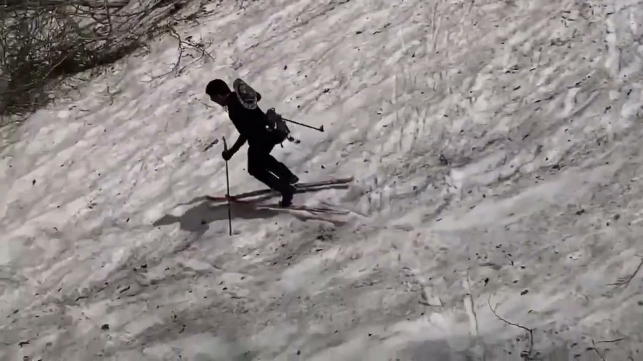 2025(令和7年)GW扇ノ山 テレマークスキーツアー 細板革靴 - YouTube