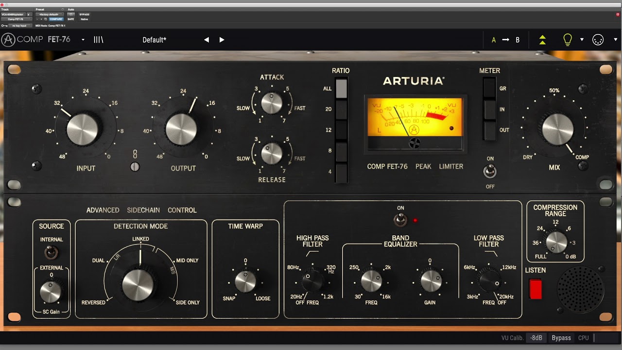 ド定番FETコンプレッサー Urei 1176 をエミュレートしたプラグイン