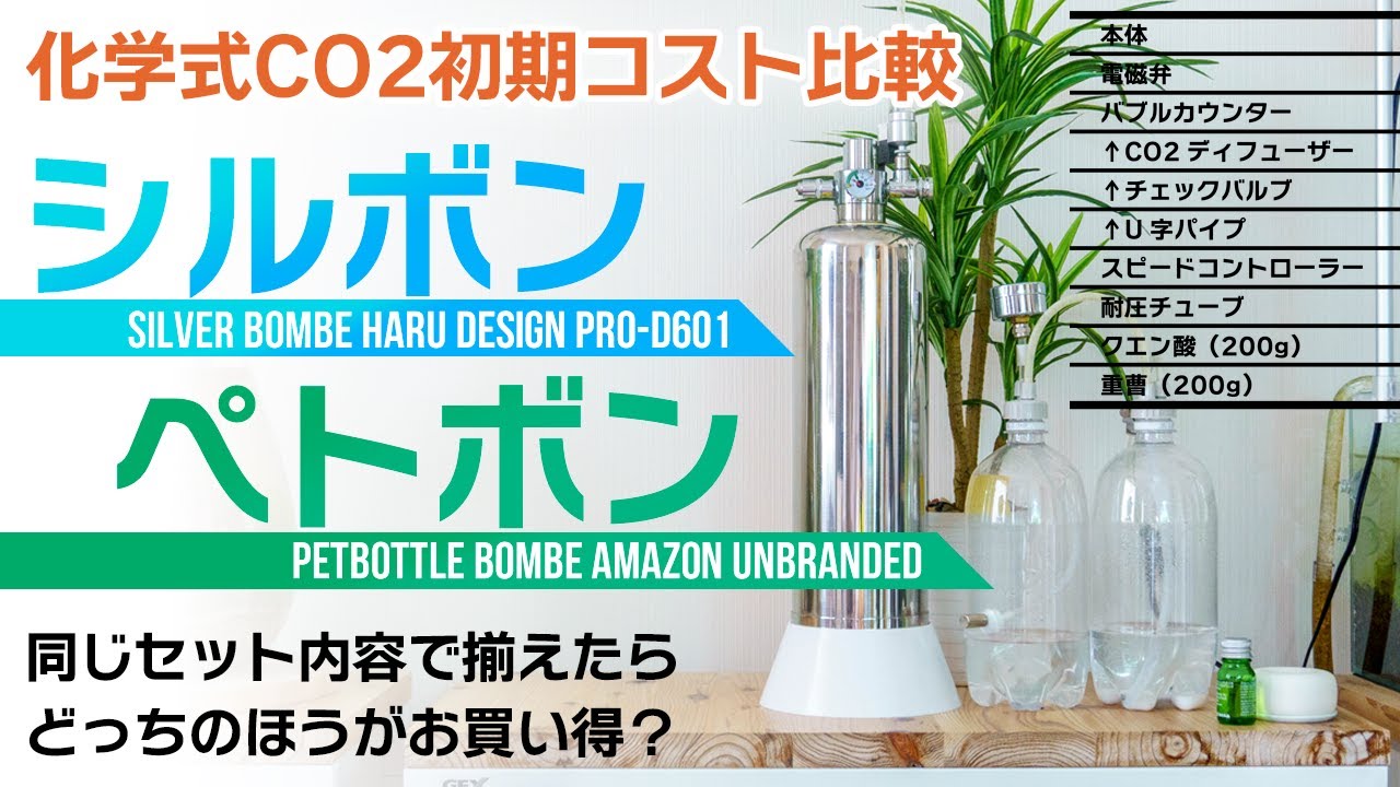 シルボンとペトボン、化学式CO2一式揃えるならどっちがお買い得？同じ