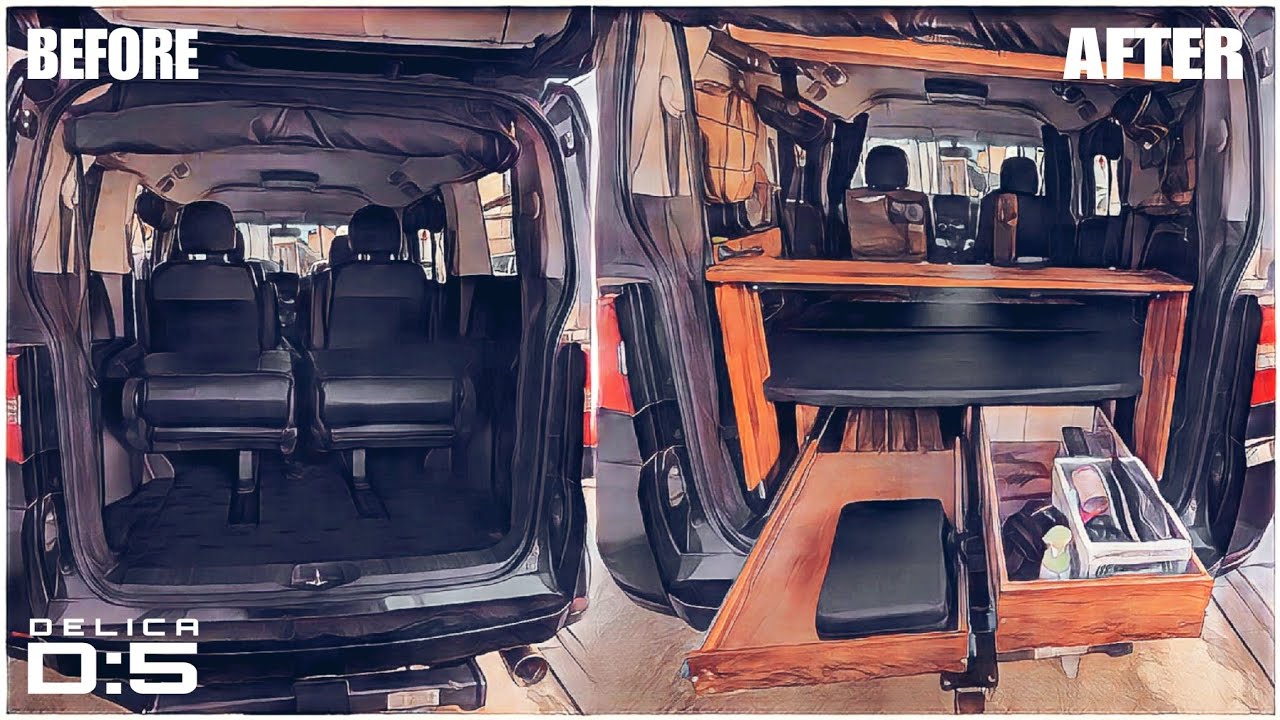 デリカD5車中泊仕様が出来るまで～コンソールボックス除去｜スライド