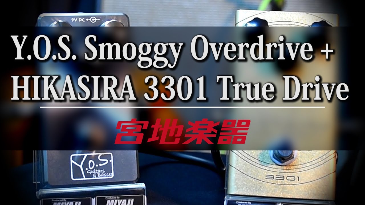 Y.O.S. Smoggy Overdrive + HIKASIRA 3301 True Drive【宮地楽器神田店