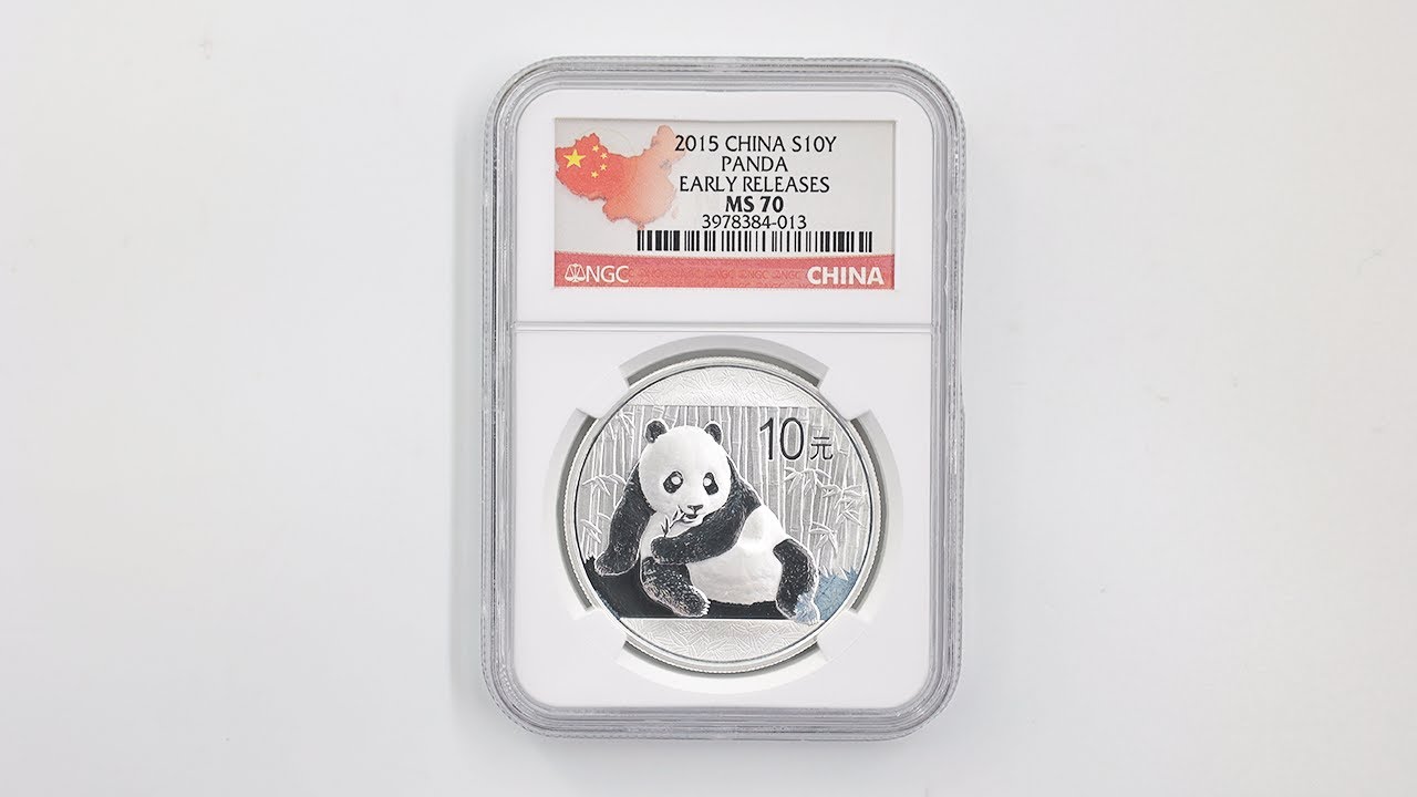 訳あり 2013年 中国 10元 パンダ 銀貨 NGC MS69 準最高鑑定 訳あり