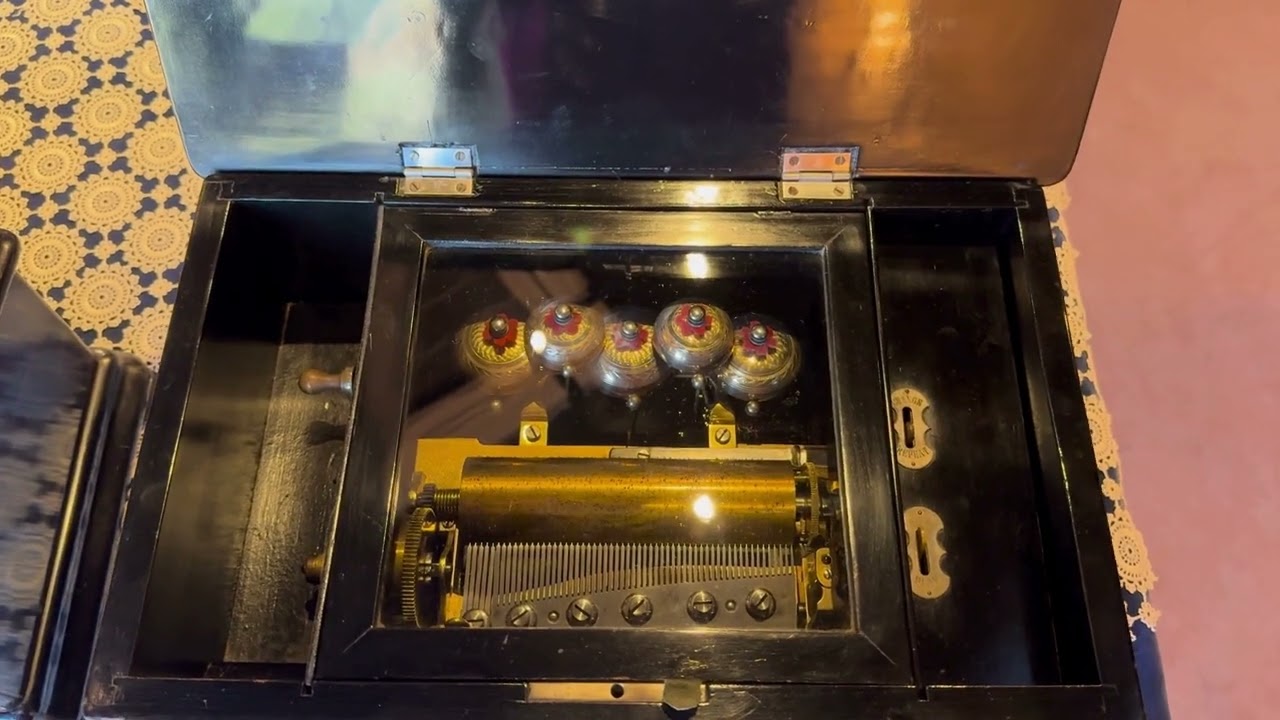 日本曲入りベル付きシリンダーオルゴールJapanese Songs Cylinder