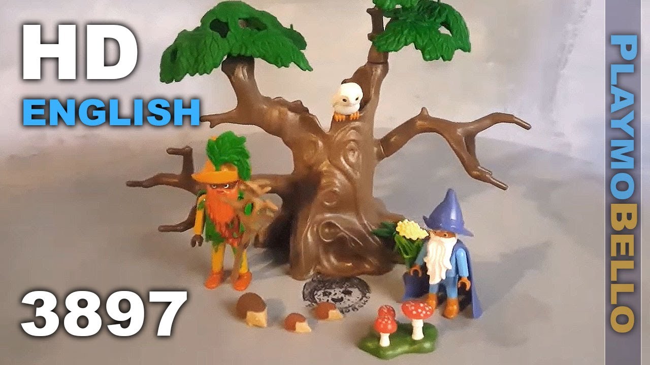 1997) Playmobil 3897 Forest Tree Wizard and Gnome (Playmobil set