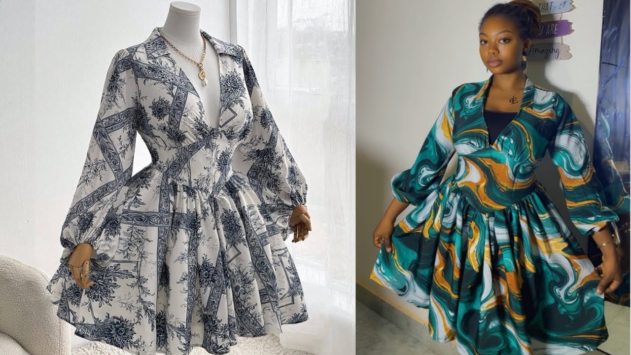 How to Make a Stylish Gathers Dress with Collar & Basque Waistline