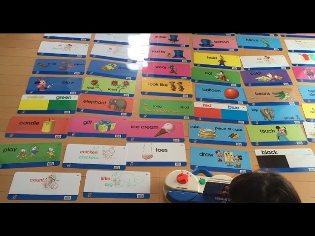 一ヶ月目☆Talk Along Card☆Blue☆Disney World English ☆DWE