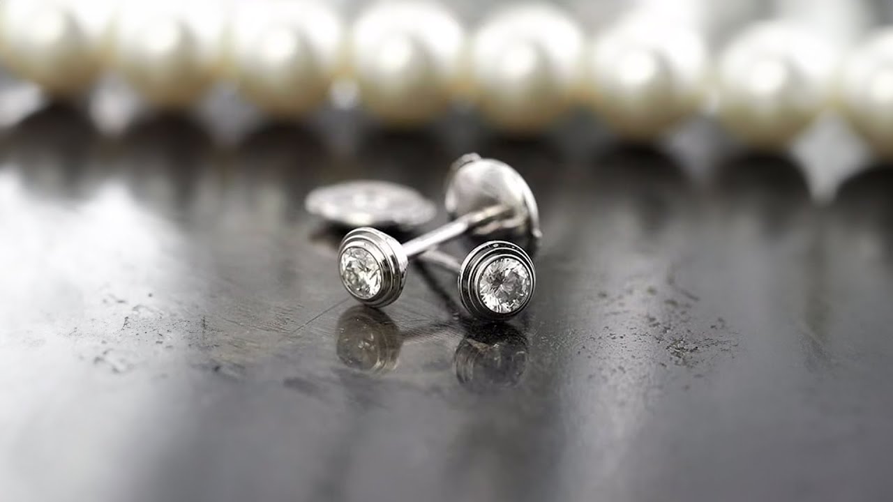 CARTIER ダムール イヤリング ピアス ホワイトゴールド ダイヤモンド