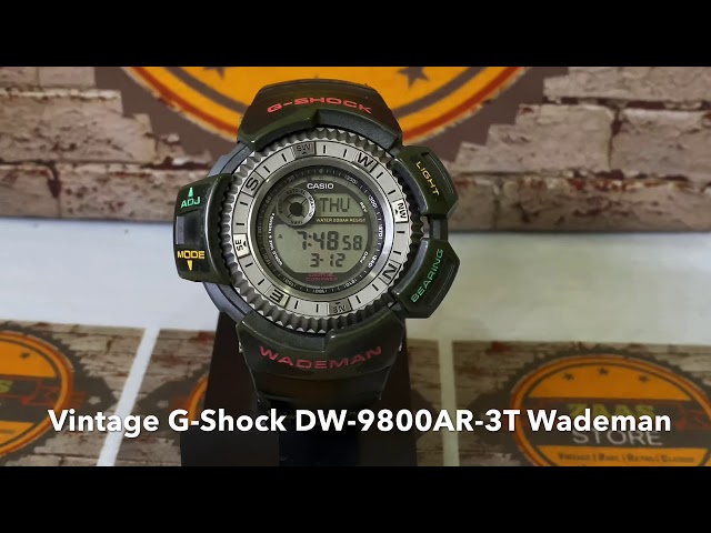 Vintage Casio G-Shock DW-9800AR-3T Wademan - YouTube