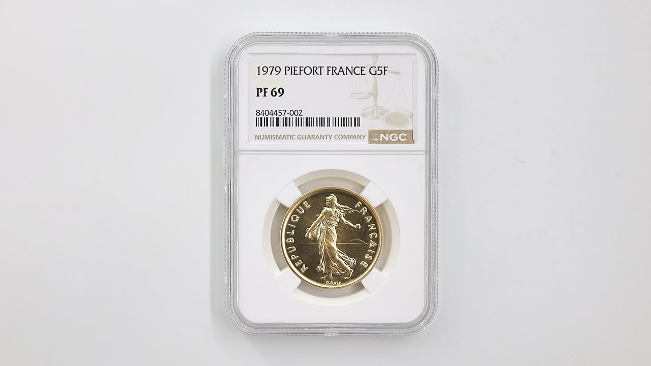 1979 フランス 種を蒔く女神 5フラン ピエフォー 金貨 プルーフ NGC PF