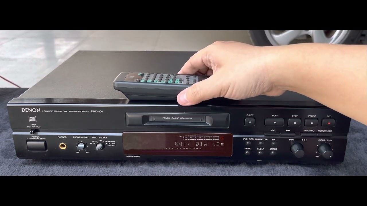 DECK MINIDISC DENON :: DMD-800 black (remote) - YouTube
