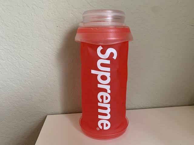 Supreme Hydrapak Stash Red Water Bottle - YouTube