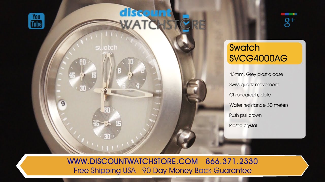 Swatch SVCG4000AG Men's Full-Blooded Smoky Sand Grey Dial Aluminum