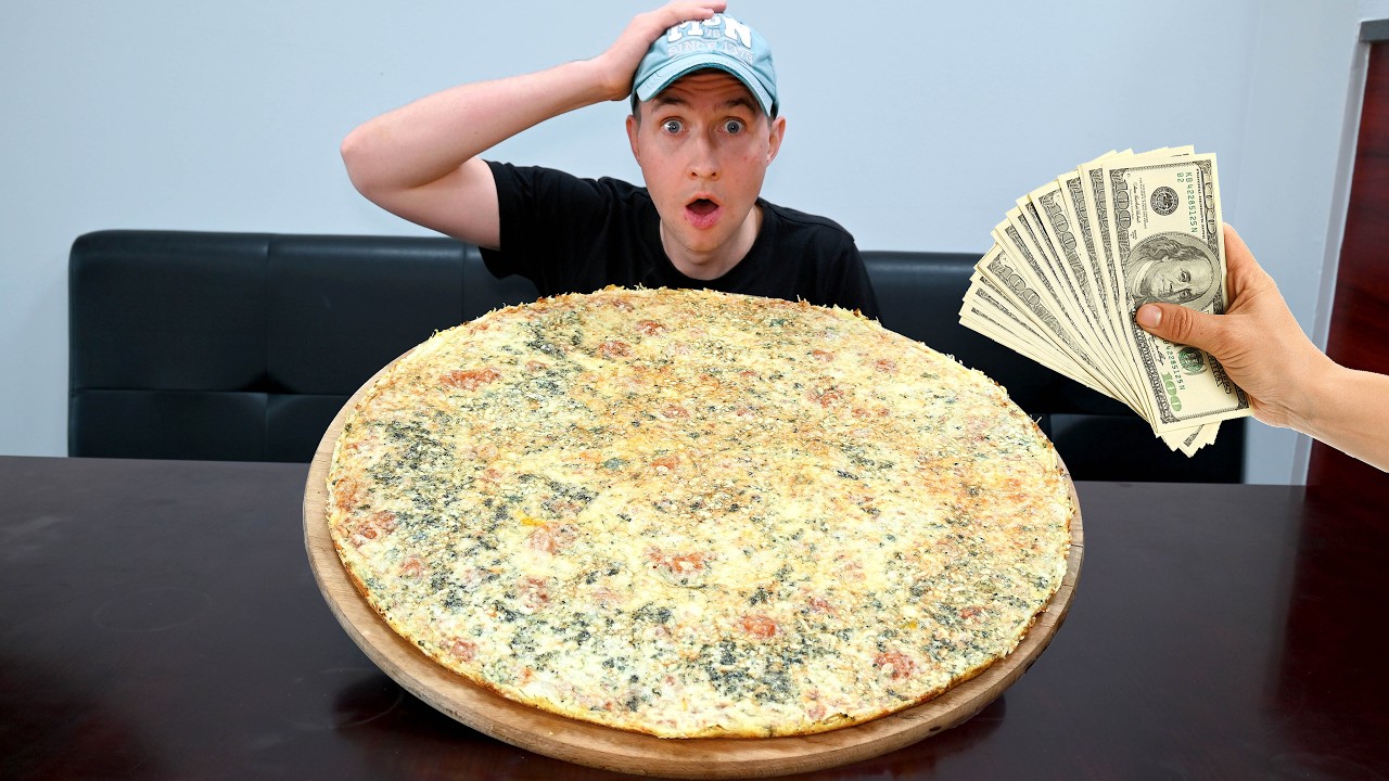 Owner Offered $500 If I Finish The XXL Pizza Challenge In Under 10