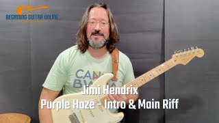 Jimi Hendrix - Purple Haze - Intro & Man Riff - YouTube